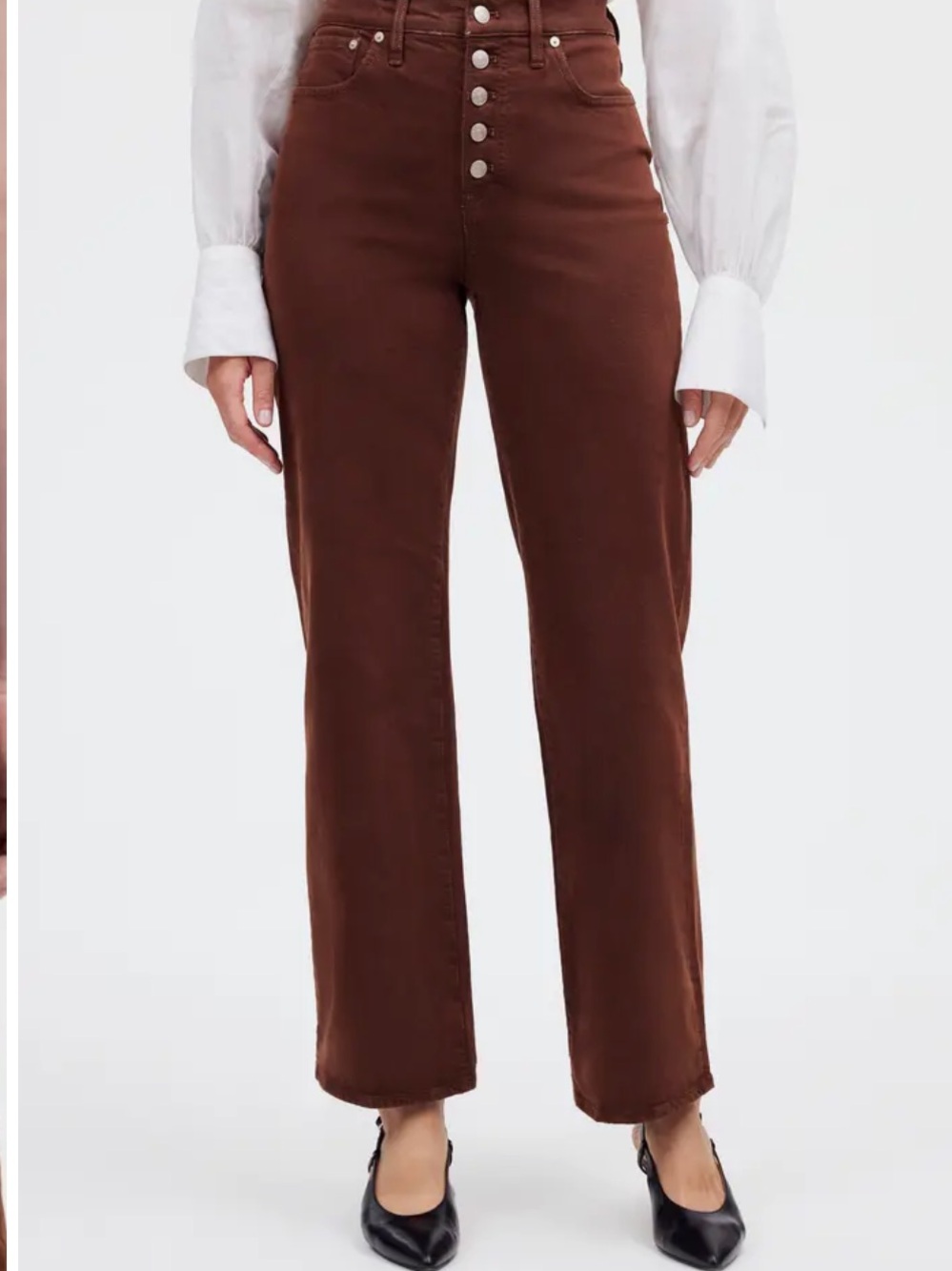 NWT Madewell Size 26 The Perfect Vintage Wide Leg Jeans: Button Front Edition